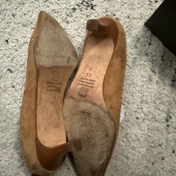 Talbot Brown Suede Leather Heels Size 6.5 M Italy - Picture 5 of 6